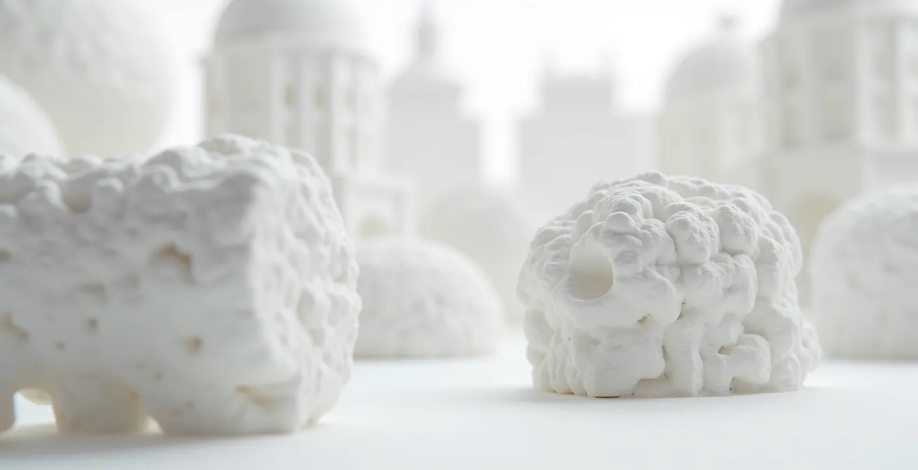 Abstrakte Darstellung der anatomischen Grundlagen und knöchernen Strukturen, die die Körpersilhouette bestimmen