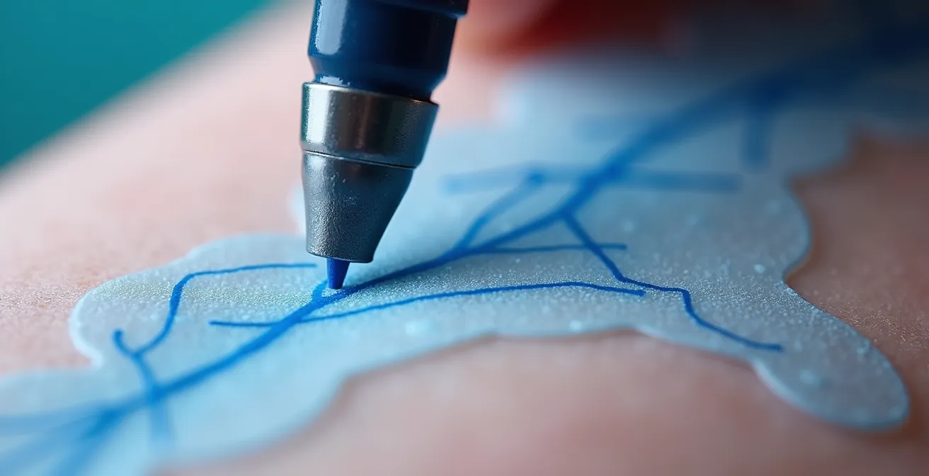 Visualisierung verschiedener Schnitttechniken bei der Oberarmstraffung