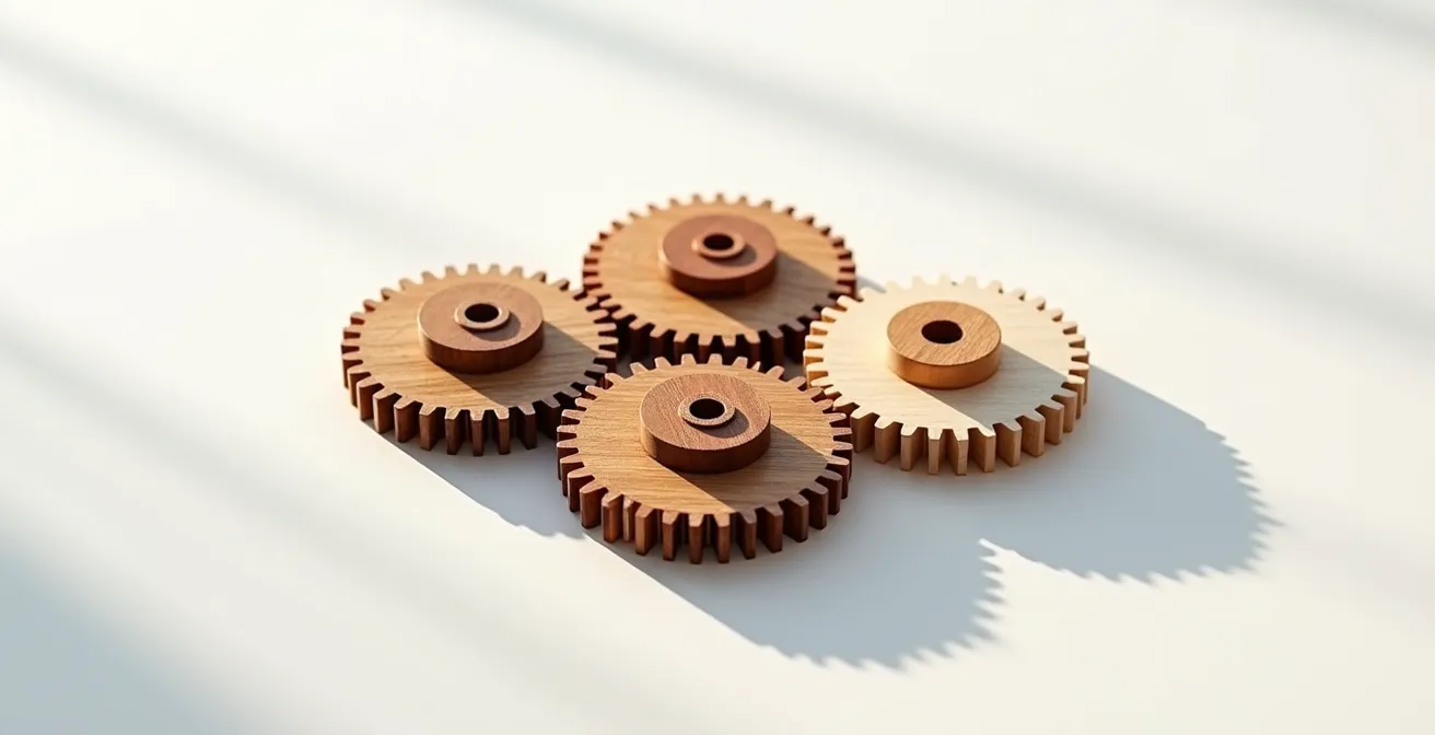 Visualisierung des positiven Kreislaufs der vier Lebensstilfaktoren als ineinandergreifendes System