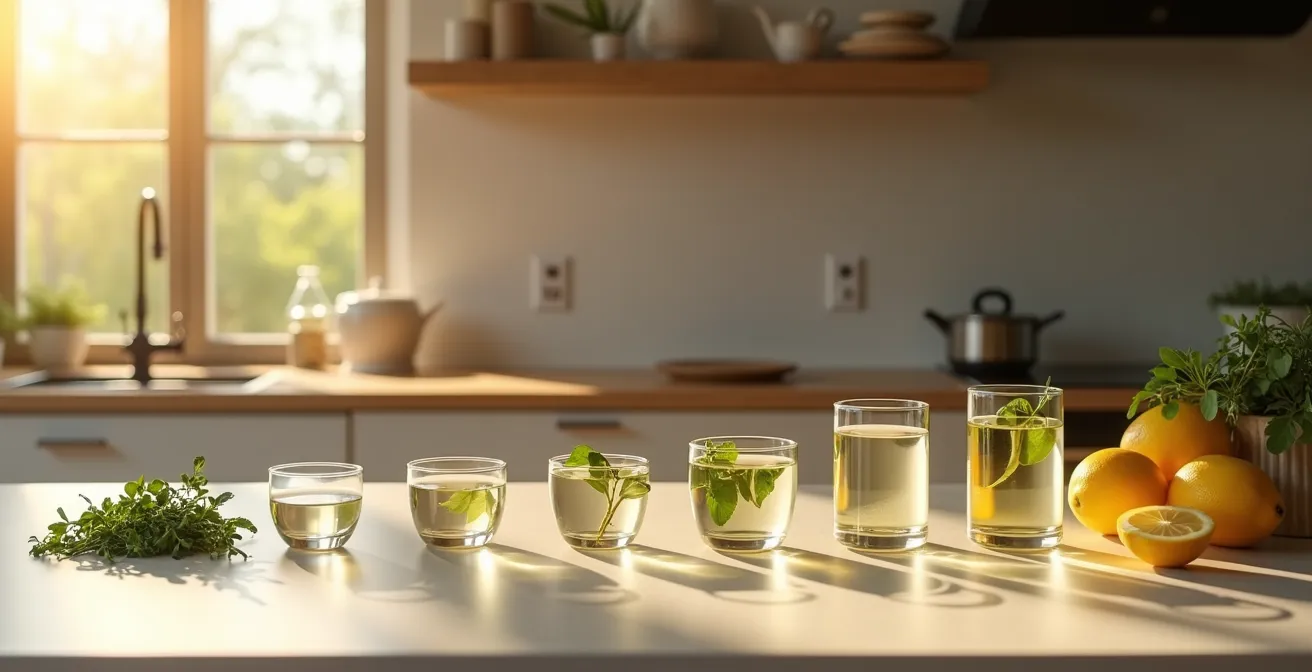 Minimalistischer Wochenkalender mit natürlichen Elementen und Fastenzeiten-Markierungen